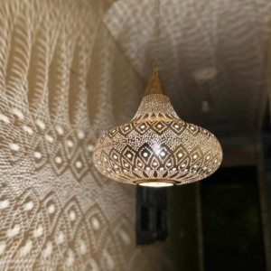 Handmade Moroccan Brass Shadow Pendant Light