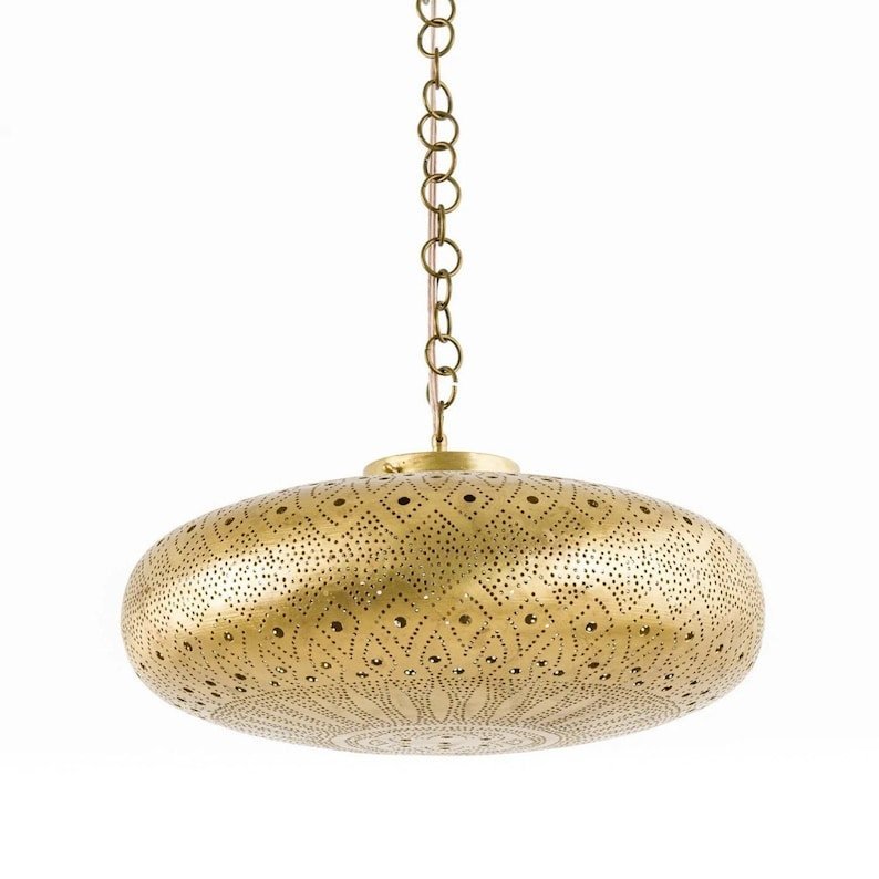 Handmade Moroccan Brass Dome Pendant Light