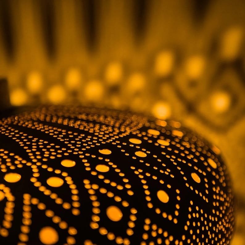 Moroccan Hanging Chandelier - Brass Pendant Light, Moroccan Light Fixtures, Moroccan Lantern