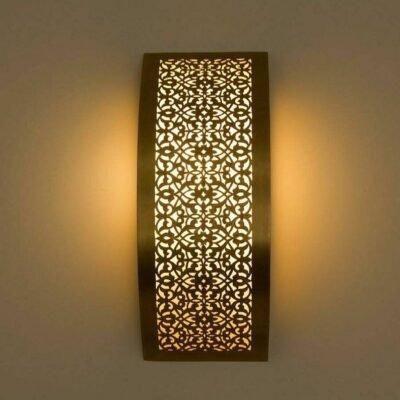 Handmade Moroccan Brass Wall Light - Intricate Floral Design Sconce, Antique Lamp, Artisanal Home Décor Gift