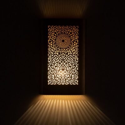 100% Handmade Antique Brass Wall Sconce for Elegant Lighting-Luxurious Moroccan Wall Lamp
