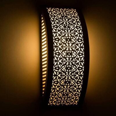 Handmade Moroccan Brass Wall Light - Intricate Floral Design Sconce, Antique Lamp, Artisanal Home Décor Gift