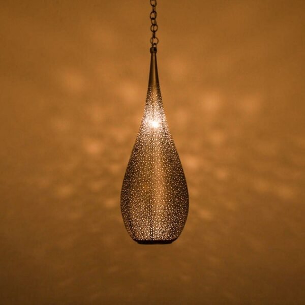 Handcrafted Moroccan Style Brass Pendant Light: Unique Handmade Hanging Lamp