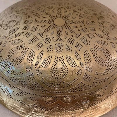 Handcrafted Moroccan Brass Wall Lamp β Round Perforated Light Fixture Handcrafted Moroccan Brass Wall Lamp β Round Perforated Light Fixture
