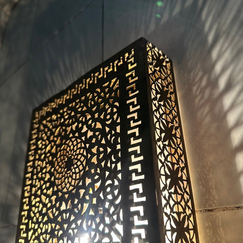 Moroccan Brass Wall Lamp – Handmade Square Wall Light for Bright Wall Decoration