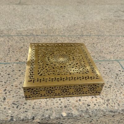 Moroccan Brass Wall Lamp – Handmade Square Wall Light for Bright Wall Decoration