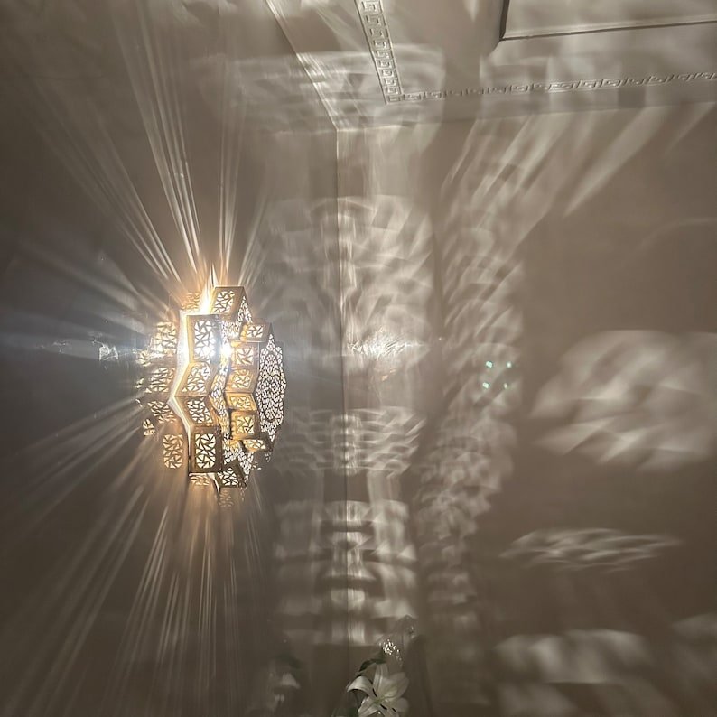 Moroccan Brass Sconce Lighting – Copper, Silver, and Bronze Wall Lamps