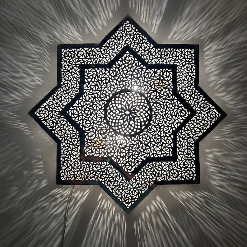 Moroccan Eight-Point Star Wall Sconce