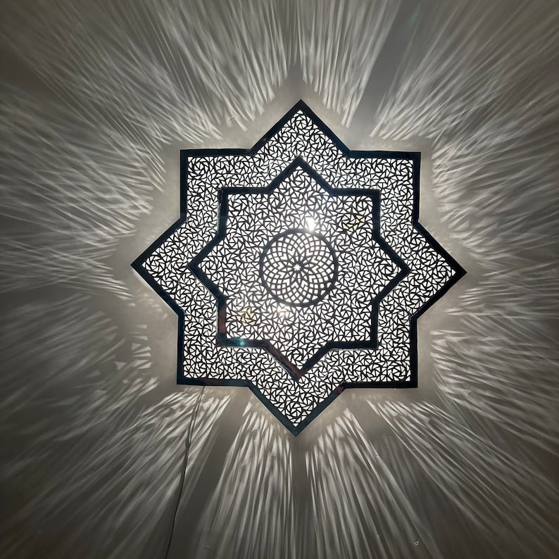 Moroccan Brass Sconce Lighting – Copper, Silver, and Bronze Wall Lamps