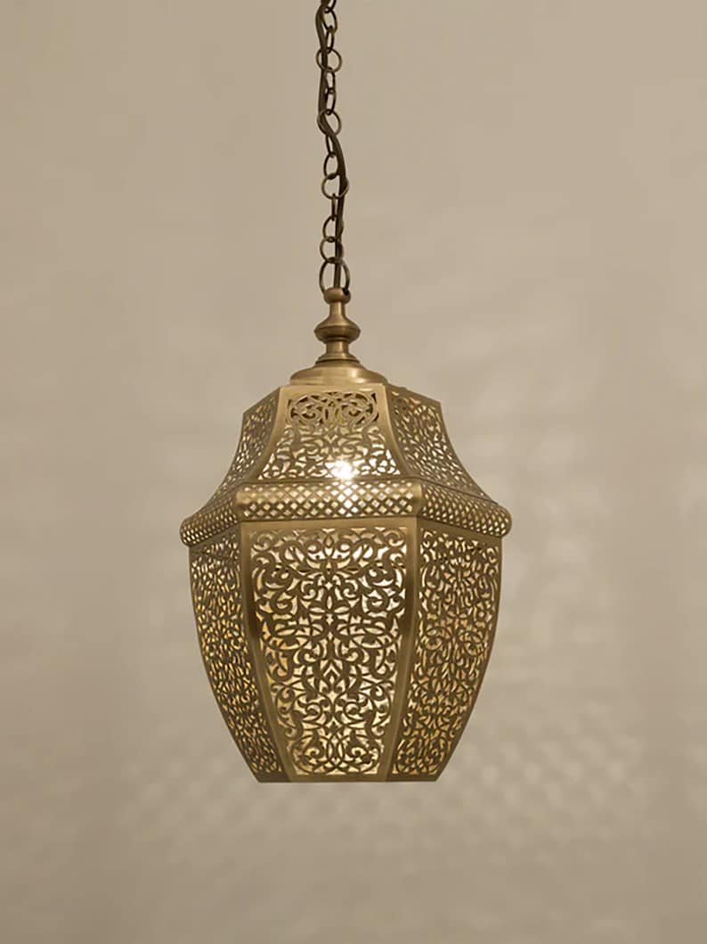 Handcrafted Moroccan Style Brass Pendant Light Handcrafted Moroccan Style Brass Pendant Light