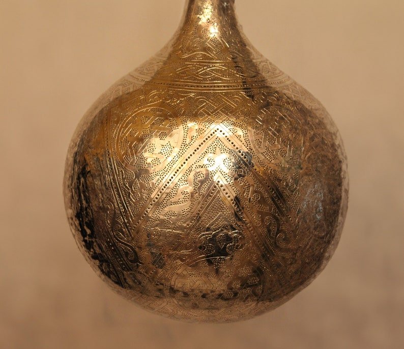 Handcrafted Moroccan Style Brass Pendant Light: Unique Handmade Hanging Lamp Your Home