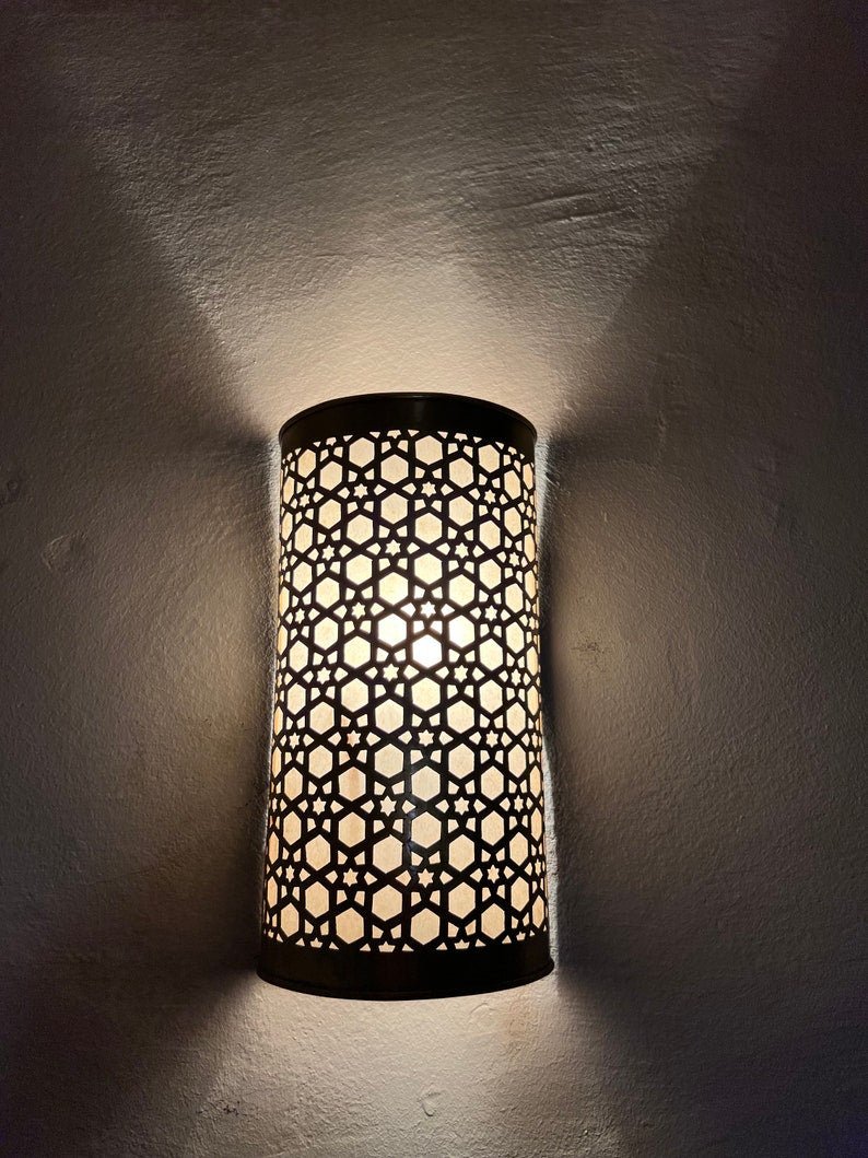 Handmade Brass Wall Sconces, Art Décor Light Fixtures -Set of Two Moroccan Wall Lights Handmade Brass Wall Sconces, Art Décor Light Fixtures -Set of Two Moroccan Wall Lights