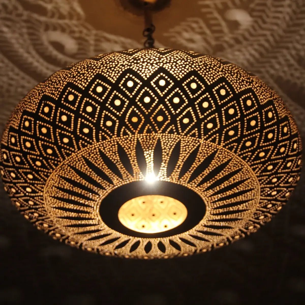 products-Moroccanbrasslamp17_79e5c91e-265d-4106-824e-2f891966e04b Moroccan Pierced Brass Dome Ceiling Light