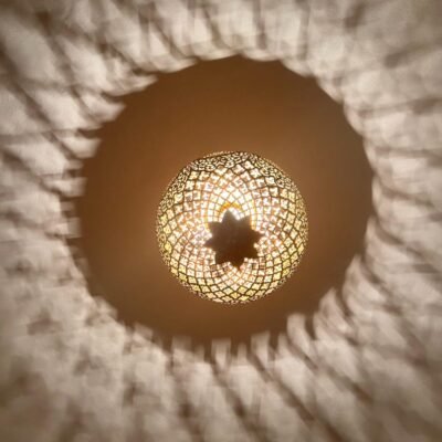 Moroccan handmade ball, Handmade brass lamp, Brass lampshade by hammer, Hanging moroccan lamp, gold color