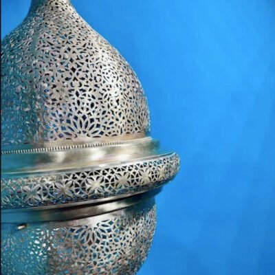 Handmade Moroccan Brass Pendant Lamp – Floral Dome Hanging Light