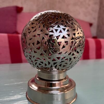 Moroccan light, handmade candle brass