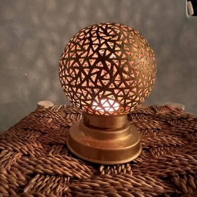 Moroccan light, handmade candle brass