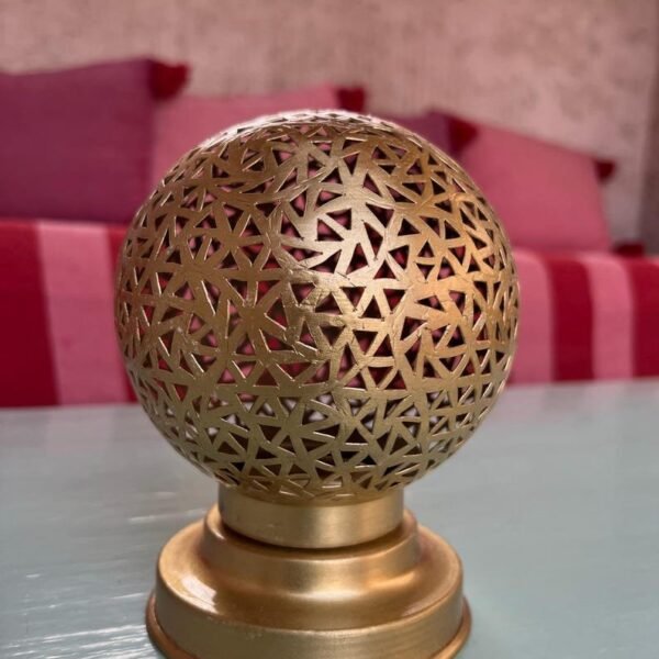 products-smallbrasslamp4 Moroccan Pierced Brass Globe Table Lamp