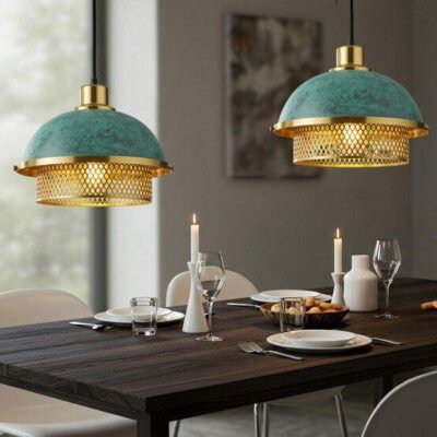 Handmade Moroccan Brass Pendant Light: Perforated Pattern, Ambient Lighting