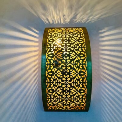 Handmade Moroccan Brass Wall Sconce: Bedroom Lighting