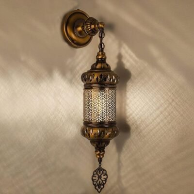 Handmade Turkish Wall Lantern: Moroccan Style Bedroom Sconce Handmade Turkish Wall Lantern: Moroccan Style Bedroom Sconce