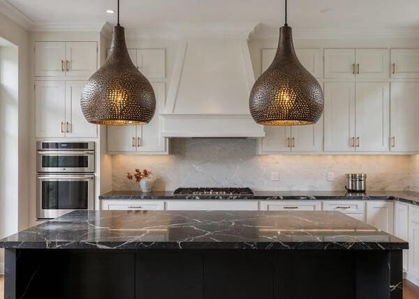 Set of 2 Moroccan Pierced Brass Pendant Light