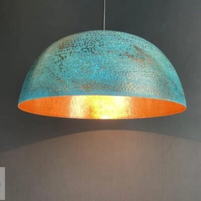 Blue Patina Copper Pendant Light, Oxidized Copper Island Kitchen Lighting, Industrial Copper Pendant Light, Rustic chandelier