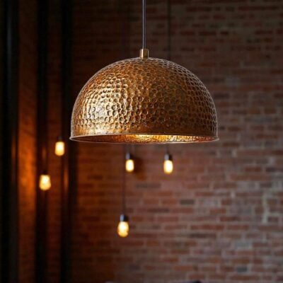 Handmade Moroccan Brass Wall Sconce: Boho Filigree Lamp