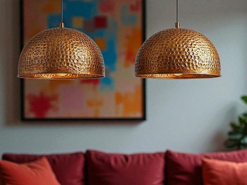 Handmade Moroccan Brass Wall Sconce: Boho Filigree Lamp