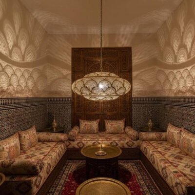 Handmade Moroccan Brass Pendant Light: Boho Home Decor