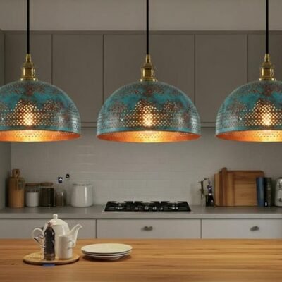 Hammered Copper Dome Pendant Light: Moroccan Boho Lighting Hammered Copper Dome Pendant Light: Moroccan Boho Lighting