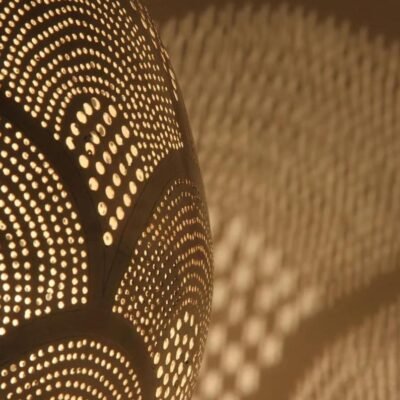 Bronze Pendant Light Fixture – Moroccan Brass Globe Ceiling Lamp, Handmade Hanging Lighting