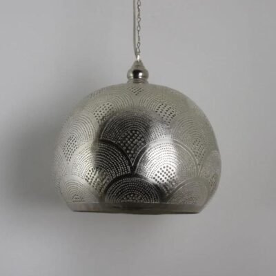 Bronze Pendant Light Fixture – Moroccan Brass Globe Ceiling Lamp, Handmade Hanging Lighting