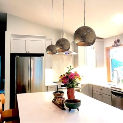 Bronze Pendant Light Fixture – Moroccan Brass Globe Ceiling Lamp, Handmade Hanging Lighting