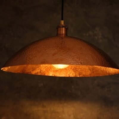 products-CeilingLight2 Handmade Hammered Copper Dome Pendant Rustic Farmhouse Ceiling Light