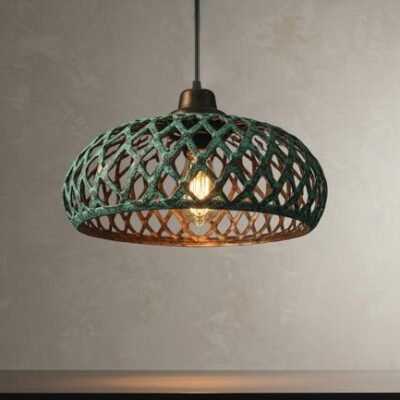 Handmade Copper Dome Pendant Light: Rustic Farmhouse Chandelier