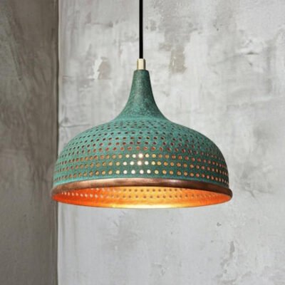 Handcrafted Copper Dome Pendant Light: Moroccan Rustic Chandelier Handcrafted Copper Dome Pendant Light: Moroccan Rustic Chandelier