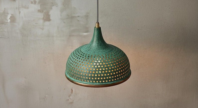 Handcrafted Copper Dome Pendant Light: Moroccan Rustic Chandelier Handcrafted Copper Dome Pendant Light: Moroccan Rustic Chandelier