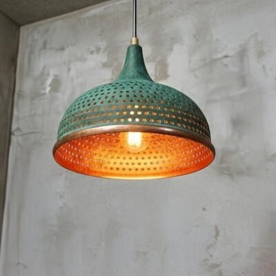 Handcrafted Copper Dome Pendant Light: Moroccan Rustic Chandelier Handcrafted Copper Dome Pendant Light: Moroccan Rustic Chandelier