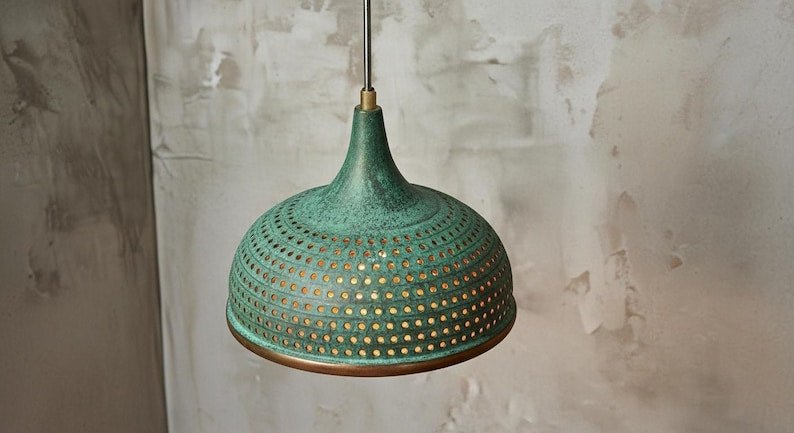 Handcrafted Copper Dome Pendant Light: Moroccan Rustic Chandelier Handcrafted Copper Dome Pendant Light: Moroccan Rustic Chandelier