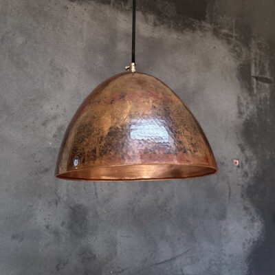 Hammered Copper Pendant Light: Vintage Farmhouse Kitchen Lighting