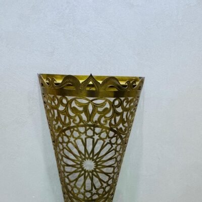 Handmade Moroccan Brass Wall Sconce: Home Decor Lighting