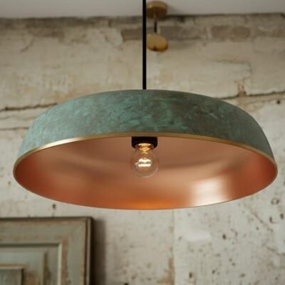 Copper Dome Lamp Patina, Patina Rustic Hanging Lamp, Handmade Green Patina Light, Dining Room Light Fixture, Bohemian Home Decor Copper Dome Lamp Patina, Patina Rustic Hanging Lamp, Handmade Green Patina Light, Dining Room Light Fixture, Bohemian Home Decor