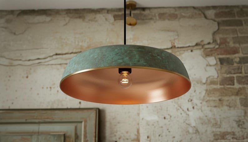 Copper Dome Lamp Patina, Patina Rustic Hanging Lamp, Handmade Green Patina Light, Dining Room Light Fixture, Bohemian Home Decor Copper Dome Lamp Patina, Patina Rustic Hanging Lamp, Handmade Green Patina Light, Dining Room Light Fixture, Bohemian Home Decor