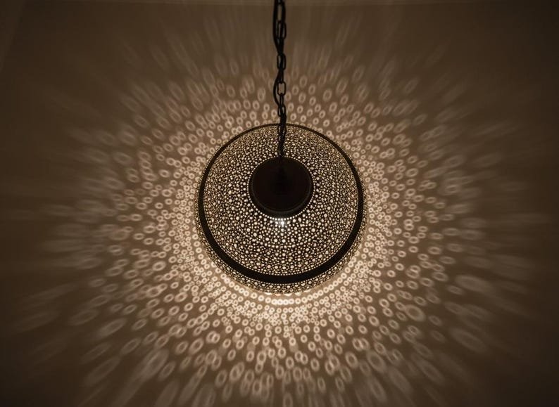 Handmade Moroccan Brass Pendant Light: Exotic Home Decor Handmade Moroccan Brass Pendant Light: Exotic Home Decor