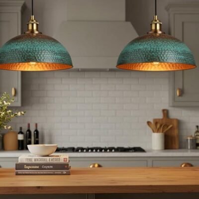 Handmade Moroccan Copper Pendant Light: Farmhouse Kitchen Lighting