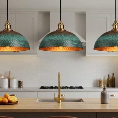 Handmade Moroccan Copper Pendant Light: Farmhouse Kitchen Lighting