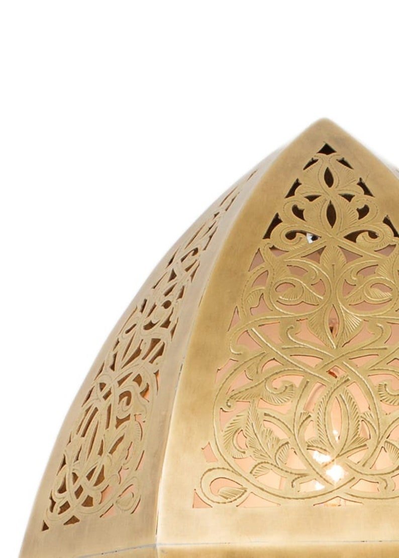 Moroccan Brass Wall Sconce Diamond Shape, Intricate Cutout Brass Light, Artisan Wall Lamp, Unique Brass Fixture, Geometric Sconce Decor