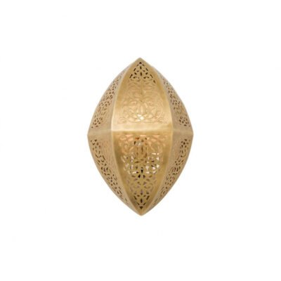 Moroccan Brass Wall Sconce Diamond Shape, Intricate Cutout Brass Light, Artisan Wall Lamp, Unique Brass Fixture, Geometric Sconce Decor