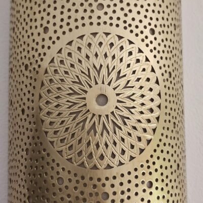 Moroccan Brass Wall Sconce: Handcrafted Lamp, Global Design